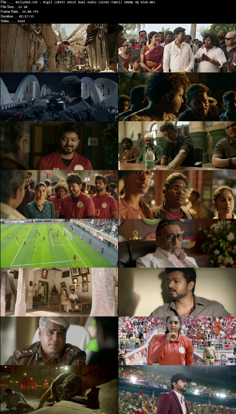 BollyMod.Net - Bigil (2019) UnCut Dual Audio (Hindi-Tamil) 1080p HQ ESub